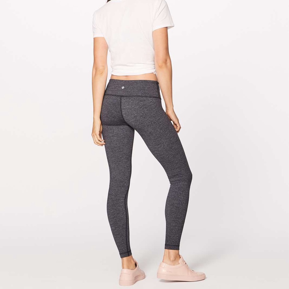 Lululemon Knit Leggings Wunder Under Heather Grey Size 4